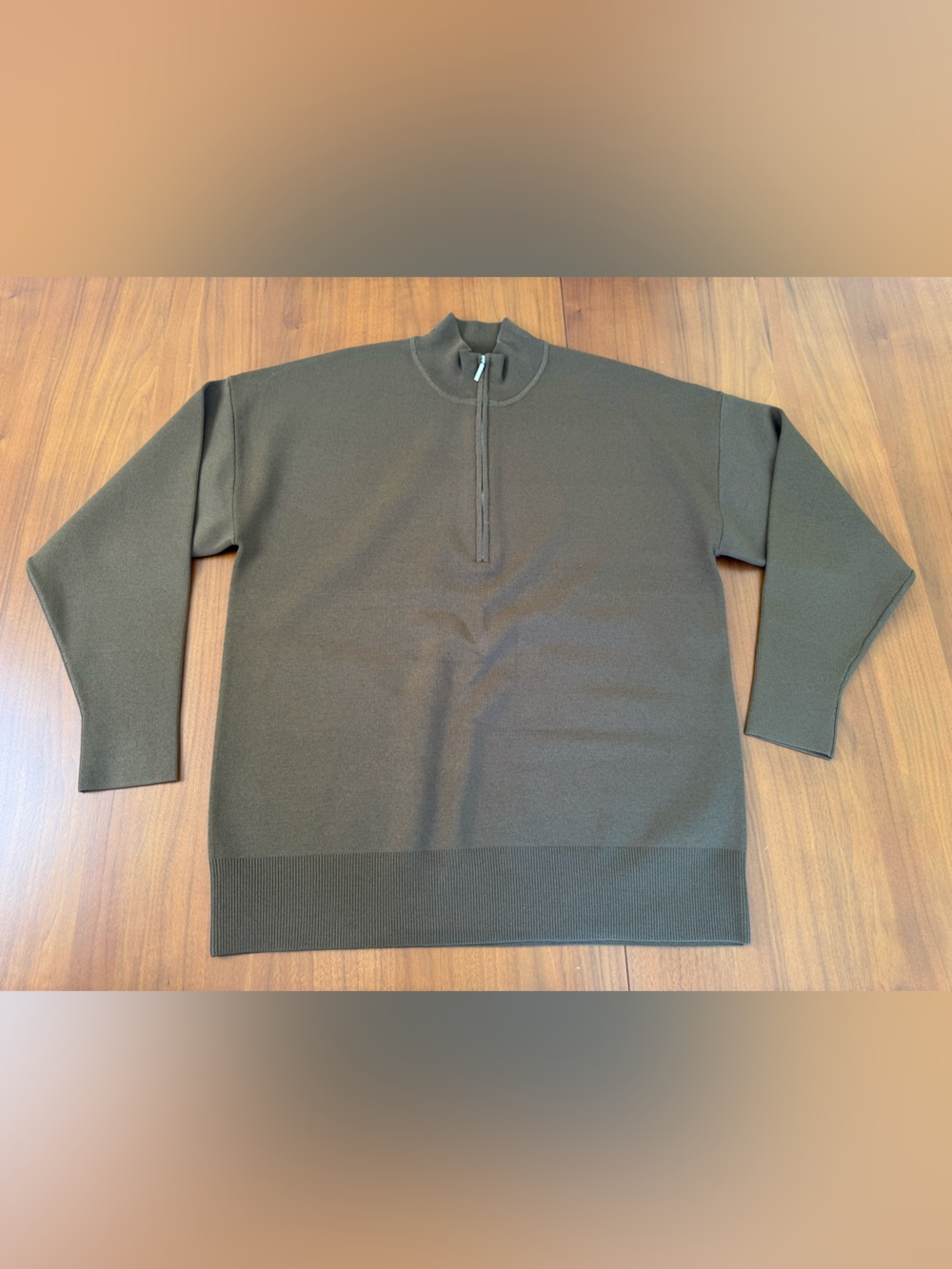 MM LaFleur Athens Quarter-Zip Pullover Medium Taupe / Brown